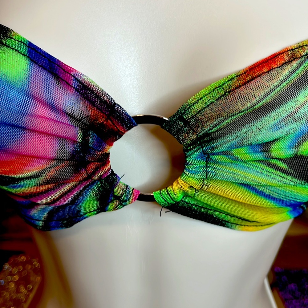 New Groovy Mesh “O” Ring Crop Top